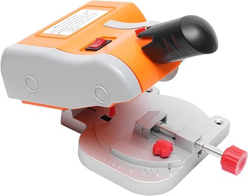 Mini Miter Cut-Off Chop Saw with Clamping Tool, Mini Benchtop Cut Off Miter Saw, Max 45° Adjustable Small 90W Electric Table Tool for Metal Wood Plastic Crafts Cutting (Black) in Saudi Arabia