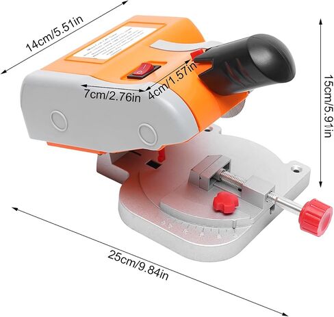 Mini Miter Cut-Off Chop Saw with Clamping Tool, Mini Benchtop Cut Off Miter Saw, Max 45° Adjustable Small 90W Electric Table Tool for Metal Wood Plastic Crafts Cutting (Black) in Saudi Arabia