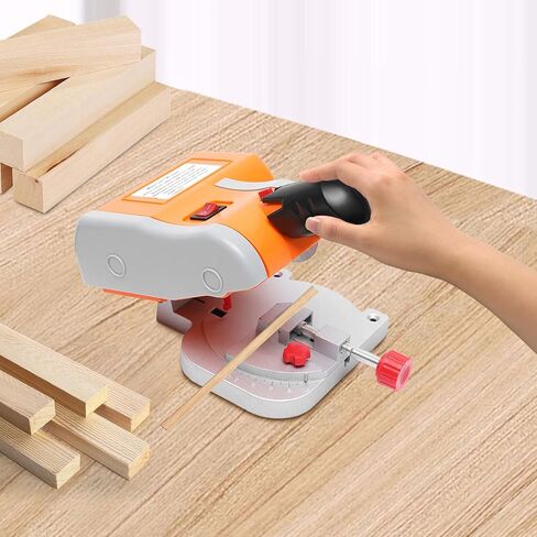 Mini Miter Cut-Off Chop Saw with Clamping Tool, Mini Benchtop Cut Off Miter Saw, Max 45° Adjustable Small 90W Electric Table Tool for Metal Wood Plastic Crafts Cutting (Black) in Saudi Arabia