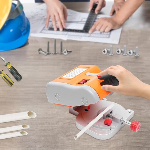 Mini Miter Cut-Off Chop Saw with Clamping Tool, Mini Benchtop Cut Off Miter Saw, Max 45° Adjustable Small 90W Electric Table Tool for Metal Wood Plastic Crafts Cutting (Black) in Saudi Arabia
