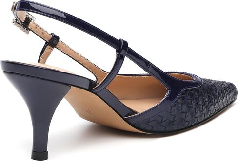 Slingback Heels for Women Closed Pointed Toe Kitten Heels Pumps Shoes Embossed Woven Dress Party Office Shoes 2.5 Inch in Saudi Arabia