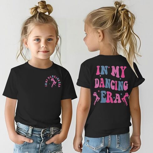 in My Dancing Era Shirt for Girls Kid Toddler Groovy Dancer Graphic T-Shirt Funny Tees Short Sleeve Performance Tops in Saudi Arabia