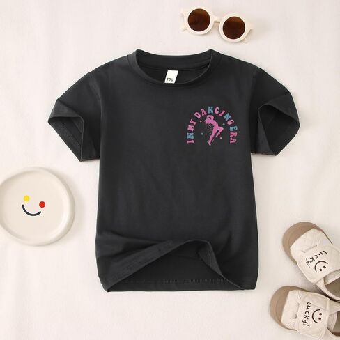 in My Dancing Era Shirt for Girls Kid Toddler Groovy Dancer Graphic T-Shirt Funny Tees Short Sleeve Performance Tops in Saudi Arabia
