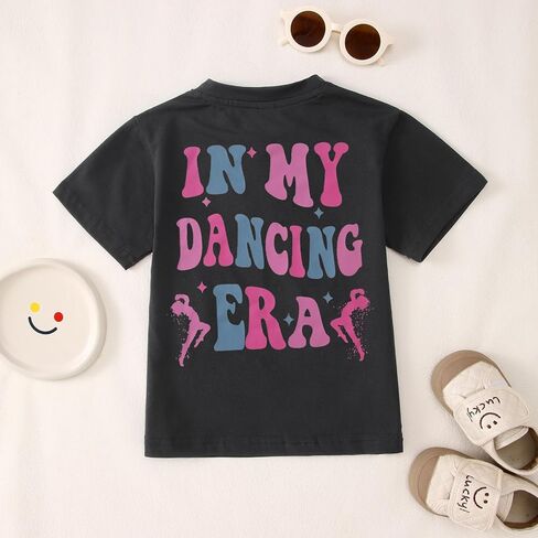 in My Dancing Era Shirt for Girls Kid Toddler Groovy Dancer Graphic T-Shirt Funny Tees Short Sleeve Performance Tops in Saudi Arabia