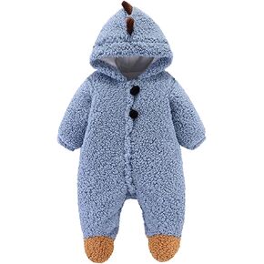 5t Coat Infant Coat Jumpsuit Girls Toddler Hooded Baby Romper Buttons Fuzzy Boys Girls Coat&jacket down Jacket Girls 14