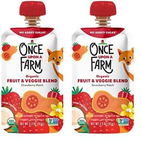 Once Upon a Farm Organic Fruit & Veggie Blend, Strawberry Patch, 3.2 Oz