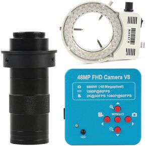 Microscope 1080p 48mp 55mp USB كاميرا مجهر ثلاثي العينية الإلكترونية الإلكترونية (D 130x)