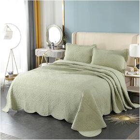 3pcs Cotton Bedspread on The Bed Cover Luxury Bed Linen Couple Quilt Set Mattress Topper Double Blanket bedspreads & coverlets Bed Four Pieces Set(Purple,3pcs 223x234cm)