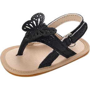 Baby Infant Girls Sandals Soft Sole Open Toe Crib Sandal Butterfly Princess Flat Shoes Cute Toddler First Walkers Dress Shoes