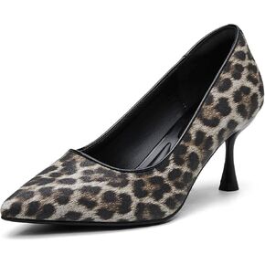 Women's Minimalist Pointed Toe Heeled Pumps Wide