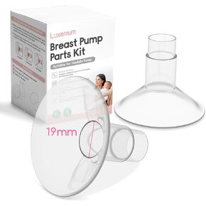 Breast Pump Parts for Medela,17mm Medela Flange Accessories with Pump in Style Parts Freestyle Flex Symphony Parts Swing Maxi Connector（2 Packs）