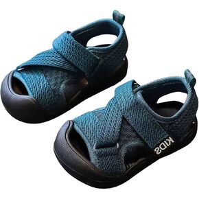 IWIHMIV Boys Summer Outdoor Athletic Sport Sandals Girls Hiking Beach Casual Non Slip Adjustable Sandals for Toddler