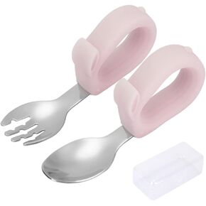 Toddler Utensils and Baby Forks & Spoons Set And Forks Stainless Steel Baby Spoons Suitable For Kid Spoons And Forks Set Aged 1-3