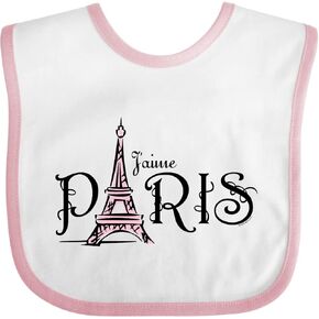 Inktastic J'aime Paris Baby Bib
