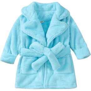 Baby Girls Boys Solid Fuzzy Bath𝐫obe Infant Unisex Comfort Soft Cozy Warm Flannel 𝐒leepwear Baby Boy Coats 3-6 Months