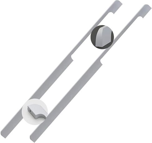 Wardrobe Door Handles,Aluminum Alloy Bathroom Modern Bedroom Knobs knockers Drawer Handles Dresser Pulls Kitchen Hardware,Silver,2 Pack(Hole Distance 192mm) in Saudi Arabia