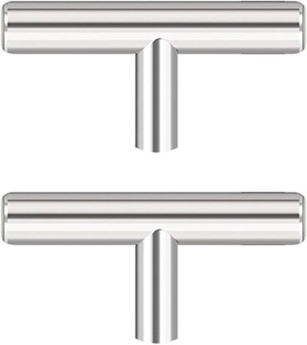Wardrobe Door Handles,2pcs Aluminum Alloy Drawer Handles Silver T Bar,Cupboard knockers Bedroom Knob Knobber for Dresser,Furniture Hardware(Hole Distance 160mm) in Saudi Arabia