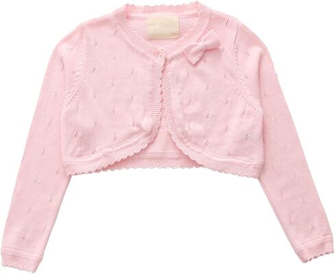 Toddler Baby Girls Long Sleeve Bolero Cardigan Knitted Shru𝐠 Button Closure Lace Cropped Sweaters Tops Outwear in Saudi Arabia