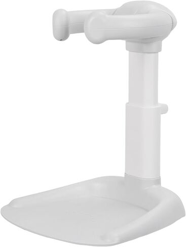 Baby Bath with Shower Stand with Armrest, Foldable Design Adjustable Height Baby Shower Standing Support Baby Shower Rack with Shower Head Holder for Infants 6-36 Months Pink in Saudi Arabia