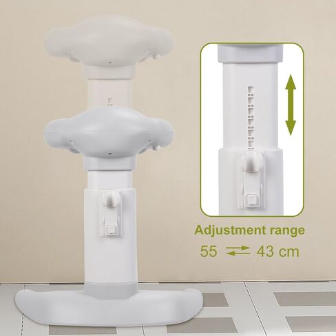 Baby Bath with Shower Stand with Armrest, Foldable Design Adjustable Height Baby Shower Standing Support Baby Shower Rack with Shower Head Holder for Infants 6-36 Months Pink in Saudi Arabia