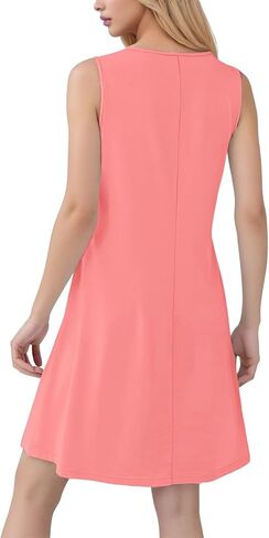 Womens Pleated Front Tank Dresses Fashion Casual Sleeveless Pockets Dress Top Selling Summer Dresses in Saudi Arabia