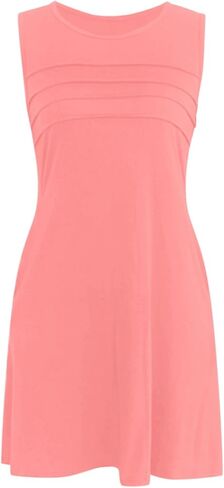 Womens Pleated Front Tank Dresses Fashion Casual Sleeveless Pockets Dress Top Selling Summer Dresses in Saudi Arabia