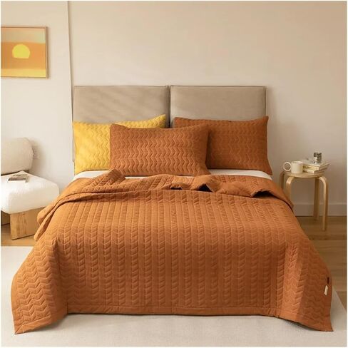 White Style Cotton Bed Linen Geometry Double Bedspread on The Bed Mattress Cover Couple Bed Quilt Blanket Bed Plaid Bed duvets Bed Four Pieces Set(D,3pcs 240cmx250cm) in Saudi Arabia