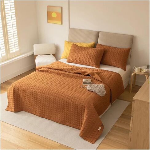 White Style Cotton Bed Linen Geometry Double Bedspread on The Bed Mattress Cover Couple Bed Quilt Blanket Bed Plaid Bed duvets Bed Four Pieces Set(D,3pcs 240cmx250cm) in Saudi Arabia