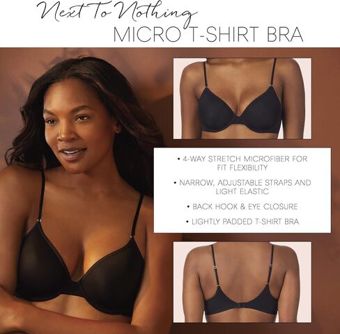 OnGossamer Womens Next to Nothing Micro Tshirt T Shirt Bra, Peach Pearl, B US in Kuwait