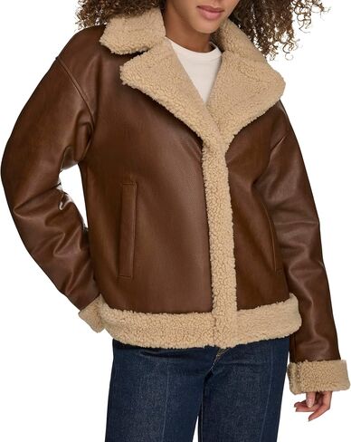 Levi's Women's Faux Leather Sherpa Lined Moto Jacket in Saudi Arabia