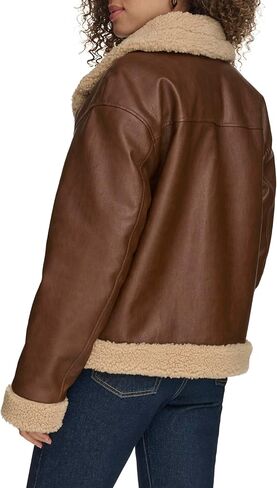 Levi's Women's Faux Leather Sherpa Lined Moto Jacket in Saudi Arabia
