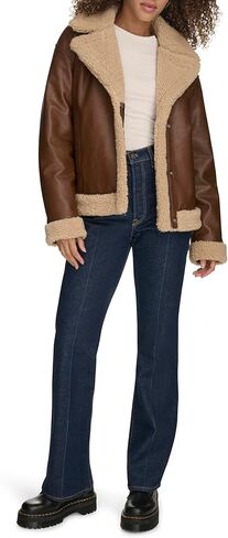 Levi's Women's Faux Leather Sherpa Lined Moto Jacket in Saudi Arabia