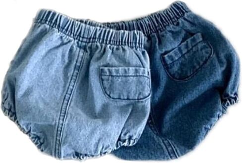Eishow Baby Girls Boys Denim Bloomers 2pcs Shorts Toddler Jeans Cover Diater Cover Cover Harem Shorts Sets for 0-3 years in Kuwait