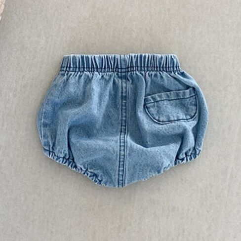Eishow Baby Girls Boys Denim Bloomers 2pcs Shorts Toddler Jeans Cover Diater Cover Cover Harem Shorts Sets for 0-3 years in Kuwait