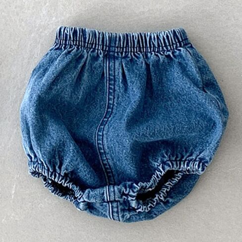Eishow Baby Girls Boys Denim Bloomers 2pcs Shorts Toddler Jeans Cover Diater Cover Cover Harem Shorts Sets for 0-3 years in Kuwait