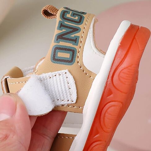Baby Boy Girl Squeaky Sandals Summer Light Up Cute Bear Sandal Closed-Toe Non Slip Soft Sole Shoes Toddler First Walker Shoes in Saudi Arabia