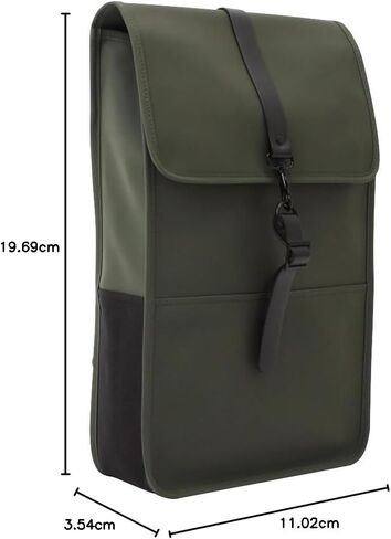 RAINS Backpack for Women and Men - Fits 15" Laptop - Water Resistant Rucksack - (Black, One Size) in Kuwait