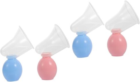 Yardwe 2 Sets Portable Weaning Breastfeeding Simple Milk Hand Suckers Pumps Newly Mother Present Breastmilk Milk Pumpers Suction Blue Pp in Kuwait