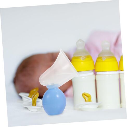 Yardwe 2 Sets Portable Weaning Breastfeeding Simple Milk Hand Suckers Pumps Newly Mother Present Breastmilk Milk Pumpers Suction Blue Pp in Kuwait