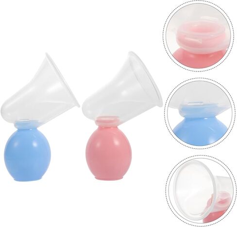Yardwe 2 Sets Portable Weaning Breastfeeding Simple Milk Hand Suckers Pumps Newly Mother Present Breastmilk Milk Pumpers Suction Blue Pp in Kuwait