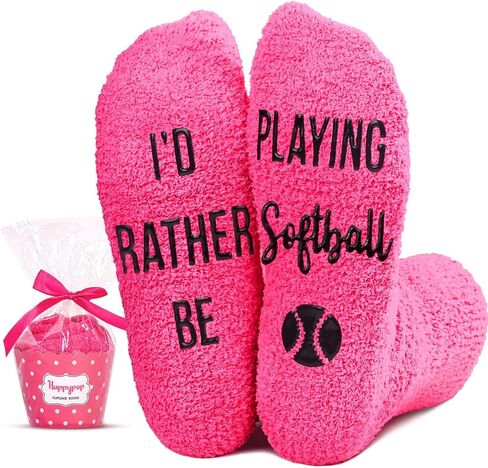 جوارب HAPPYPOP Fuzzy Socks للجري، جوارب جري مرحة للسيدات، هدايا للعدائين الإناث عبر البلاد، هدايا الجري لها in Kuwait