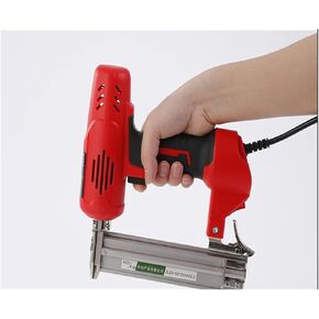 2 in 1 Electric Nail Gun 1800W Electric Nailer Stapler Furniture Staple Gun for Frame Carpentry Woodworking Power Tools F30 422 for DIY Projects, Upholster and Woodworking(Straight-Nailer)