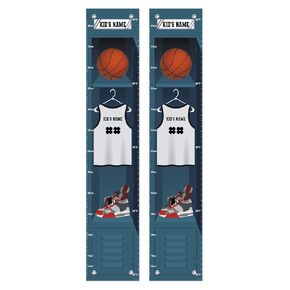 Sports Growth Chart Baseball Locker Custom Name Gifts for Kids Room Decor Personalized Growth Chart