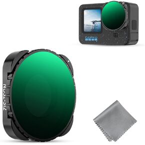 K&F Concept Variable ND Filter Set Compatible with GoPro Hero 13 Black, ND2-32 & ND32-512 Neutral Density Light Reduction Filters for Go Pro Hero 12/11/10/9 Black, Multi Coated HD Optical Glass