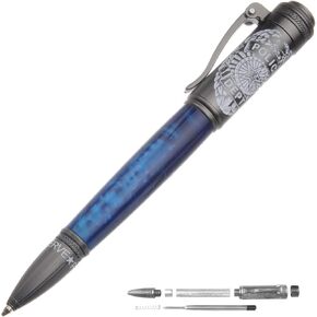 Penn State Industries PKPOLICE24 Police Click Ballpoint Pen Kit Woodturning Project (1, Matte 24kt Gold)
