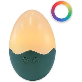 Baby Night Light for Nursery Egg Night Lights LED with Warm White & 7 RGB Colors Rechargeable and Portable for Infant and Kids Bedroom Breastfeeding Sleep (Pink)