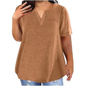 Cotton Tops for Women 2025 Summer Boho V Neck Shirts Hawaiian Loose Short Sleeves Dressy Tops Trendy Pullover Blouse