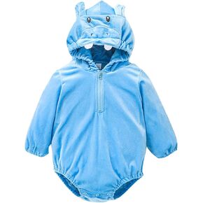 Baby Sweater Baby Boy Girl Cute Fleece Hoodie Bodysuit Cartoon Long Sleeve Romper Outfit 3-18 Months