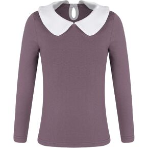 Aislor Kids Baby Girls Bluouse Bluse Solid Solid Dollar Thirts Long Sleeve Thirts Pullover Top Tee Lundershirt Top Top Top