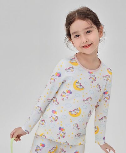 Baby Girls Newborn Pajamas Set - Cozy Stretchy Sleepwear，Machine Washable,Cute Prints - Perfect for Newborns to Toddlers in Kuwait